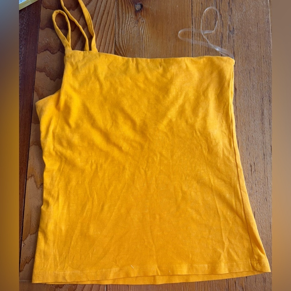 Sold Out NWOT Sundry Asymmetrical Strap Cami in Mango Size:0 - Picture 6 of 7